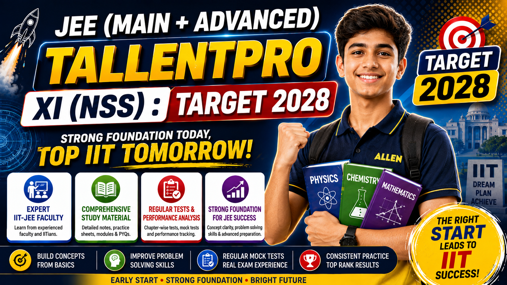 JEE (MAIN + ADVANCED) TALLENTPRO XI (NSS) : TARGET 2028